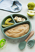 Healthy baby food in a bowl