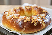 Traditional Epiphany cake, ready to celebrate