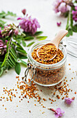 Healthy bee pollen grains