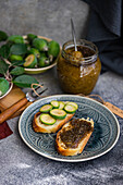 Floral Tea and Sandwiches with Fresh Feijoa Jam and Fruits