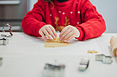 A child cooking for Christmas