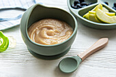 Healthy baby food in a bowl