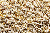 Nostalgic texture of fluffy popcorn close-up