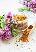 Healthy bee pollen grains