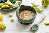 Healthy baby food in a bowl