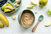 Healthy baby food in a bowl