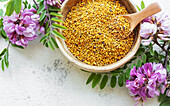 Healthy bee pollen grains