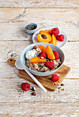 Buckwheat groats with quark and fruit