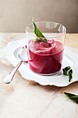Beetroot puree with sage