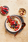 Vital berry muesli with banana yoghurt