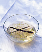 Vanilla syrup with lime zest and cane sugar