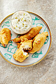 Cod in crispy beer batter with remoulade sauce