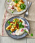 Potato pancake with vegetables