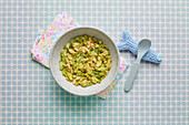 Broccoli and salmon porridge