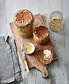 Bollard bread in a glass
