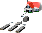 Septic tank, illustration