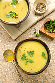 Butternut squash cream soup with parsley