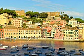 Italy, Liguria, Province of Genoa, Riviera di Levante, Sestri Levante, Bay of Silence (Baia del Silenzio)