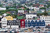 Dänemark, Färöer Inseln, Insel Streymoy, Torshavn, Stadt und Hafen