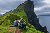 Dänemark, Färöer Inseln, Insel Kalsoy, Leuchtturm Kallur