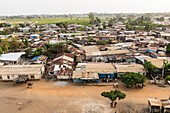 Ivory Coast, Grand Bassam, overview of Grand Bassam from the lighthouse