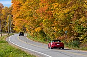 Kanada, Provinz Quebec, der Chemin du Roy zwischen Quebec und Montreal in den Farben des Indian Summer, Straße