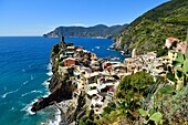 Italien, Ligurien, Nationalpark Cinque Terre, von der UNESCO zum Weltkulturerbe erklärt, Dorf Vernazza