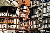 France, Bas Rhin, Strasbourg, old town listed as World Heritage by UNESCO, the Petite France District with the Maison des Tanneurs restaurant