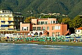 Italien, Ligurien, die kleine Stadt Levanto in der Nähe des Nationalparks Cinque Terre, das Casino