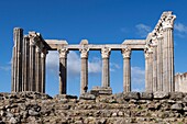 Portugal, Region Alentejo, Stadt Evora, der römische Tempel, auch Diane-Tempel genannt