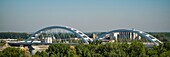 Serbia, Ba&#269;ka, Novi Sad, Old Novi Sad Bridge crossing the Danube