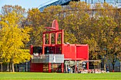 Frankreich, Paris, Parc de la Villette im Herbst, ein Wahnsinn