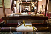 Spain, Canary Islands, La Palma Island, El Paso, Museo de la Seda, silk-making museum, traditional silk loom