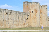 France, Gard, Petite Camargue, Aigues-Mortes, medieval outer enclosure built by Saint-Louis