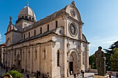 Croatia, Dalmatia, Sibenik Knin County, Dalmatian coast, Sibenik, Saint James Cathedral listed as World Heritage by UNESCO