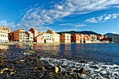 Italy, Liguria, Province of Genoa, Riviera di Levante, Sestri Levante, Bay of Silence (Baia del Silenzio)