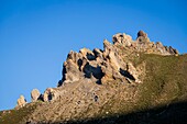 Frankreich, Alpes-Maritimes, Nationalpark Mercantour, die zerklüfteten Reliefs der Aiguilles de Tortisse (2672m)