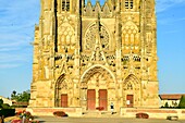 France, Marne, L'Epine, stop on the way of St James listed as World Heritage by UNESCO, Notre Dame basilica