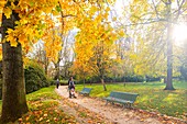 France, Paris, Montsouris Park in Autumn