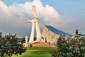 Ivory Coast, Abidjan, Saint Paul cathedral facade