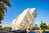 Frankreich, Paris, Bois de Boulogne, die Louis-Vuitton-Stiftung des Architekten Frank Gehry