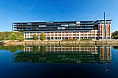 France, Bas Rhin, Strasbourg, development of port du Rhin (Rhine's harbour) and conversion of breakwater of Bassin d'Austerlitz, rehabilitation of the Seegmuller warehouse in offices, shops and accommodation by the agency Heintz-Kehr Architects