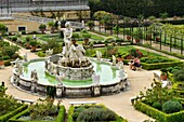 Italy, Liguria, Genoa, La villa del Principe, Palazzo di Andrea Doria (Andrea Doria palace), the gardens with the monumental fountain of Neptune