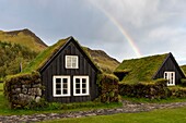 Island, Sudurland, Skogar, Skogar Museum, Haus, Regenbogen