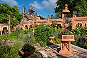 France, Haute Savoie (74), Rumilly, Vaulx, secret gardens, remarkable garden label, the central fountain of the parish garden