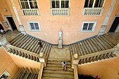 Italy, Liguria, Genoa, Via Garibaldi, Palazzi delle Strade Nuove, the Palazzo Tursi is part of the Palazzi dei Rolli 42 listed as World Heritage by UNESCO