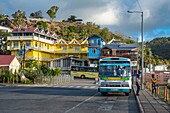 Mauritius, Rodrigues island, Port-Mathurin, entrance of the bus station