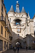 France, Gironde, Bordeaux, the Saint Eloy gate also named of the big bell is the symbol of the city