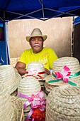 Mauritius, Rodrigues island, Port-Mathurin, saturday market, local handicraft