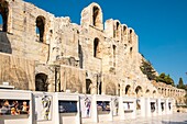 Greece, Athens, Odeon of Herodes Atticus built on the southwest slope of the Acropolis of Athens, a UNESCO World Heritage Site